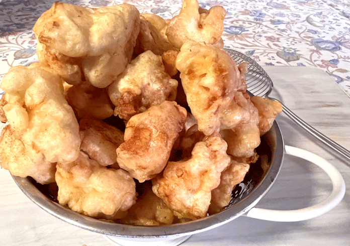 קוביות חזה עוף בטמפורה