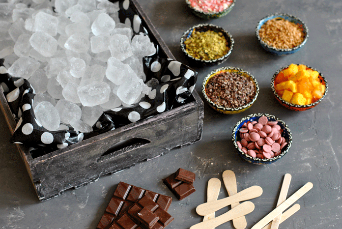 ארטיק יוגורט משובץ פטל ואוכמניות