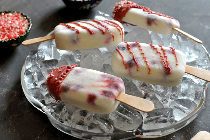 ארטיק יוגורט משובץ פטל ואוכמניות